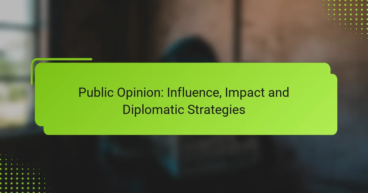 Public Opinion: Influence, Impact and Diplomatic Strategies
