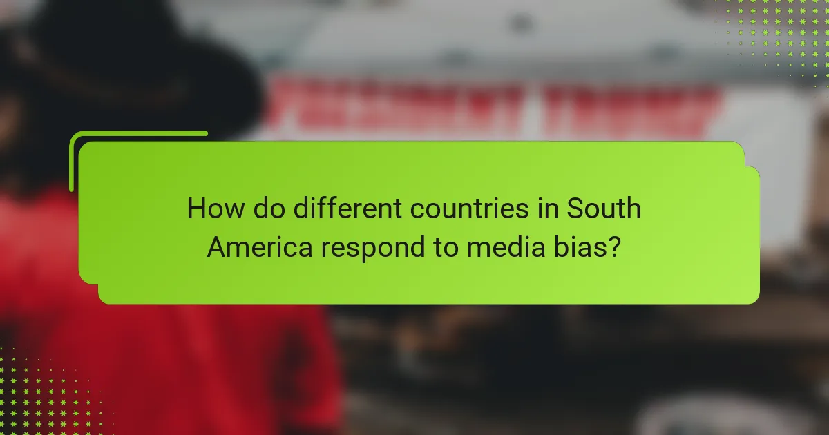 How do different countries in South America respond to media bias?