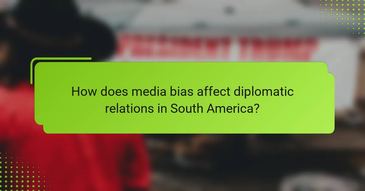 How does media bias affect diplomatic relations in South America?